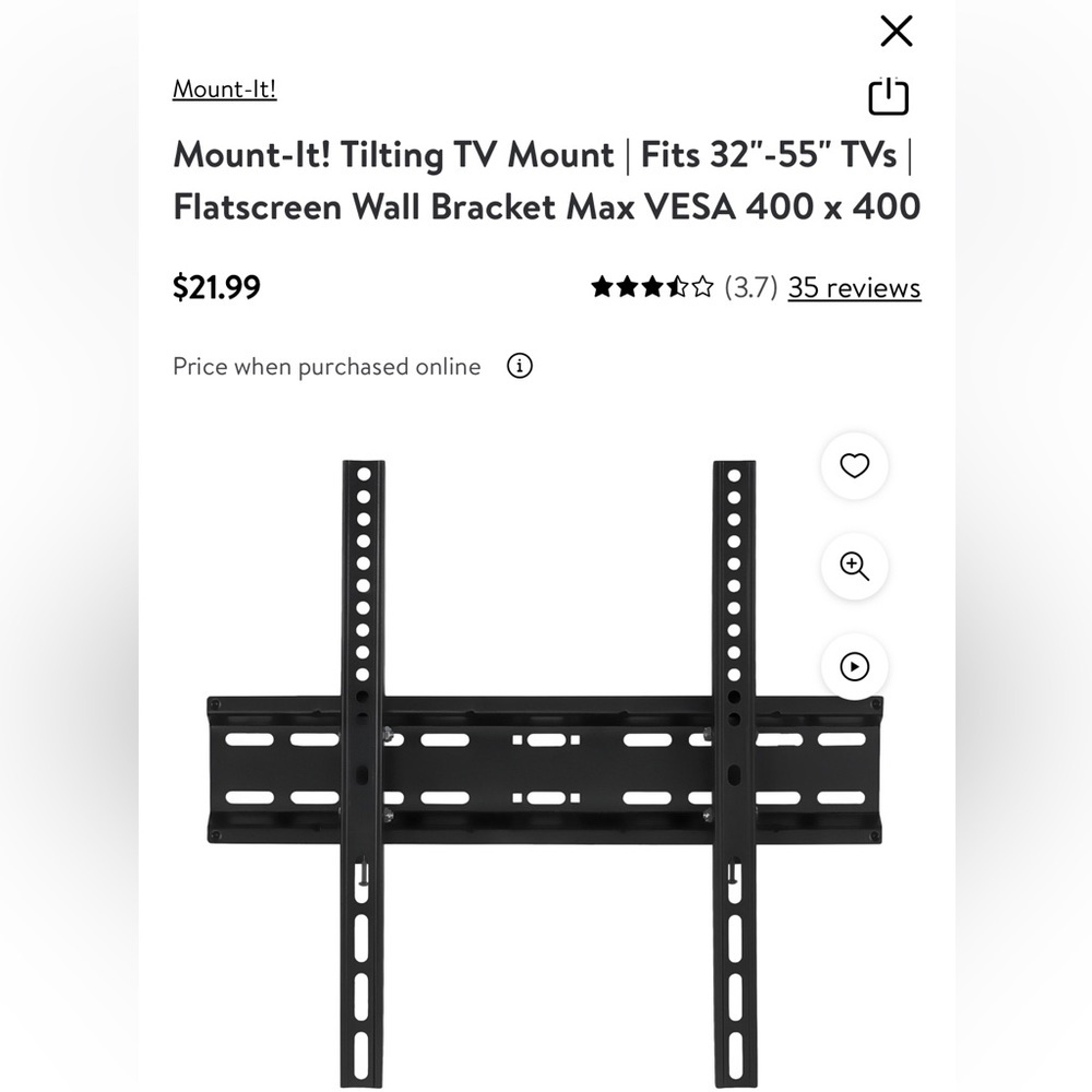 Tilting TV mount